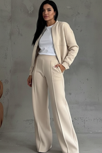 Women's Wide Leg Lounge Set – Zip Front Set