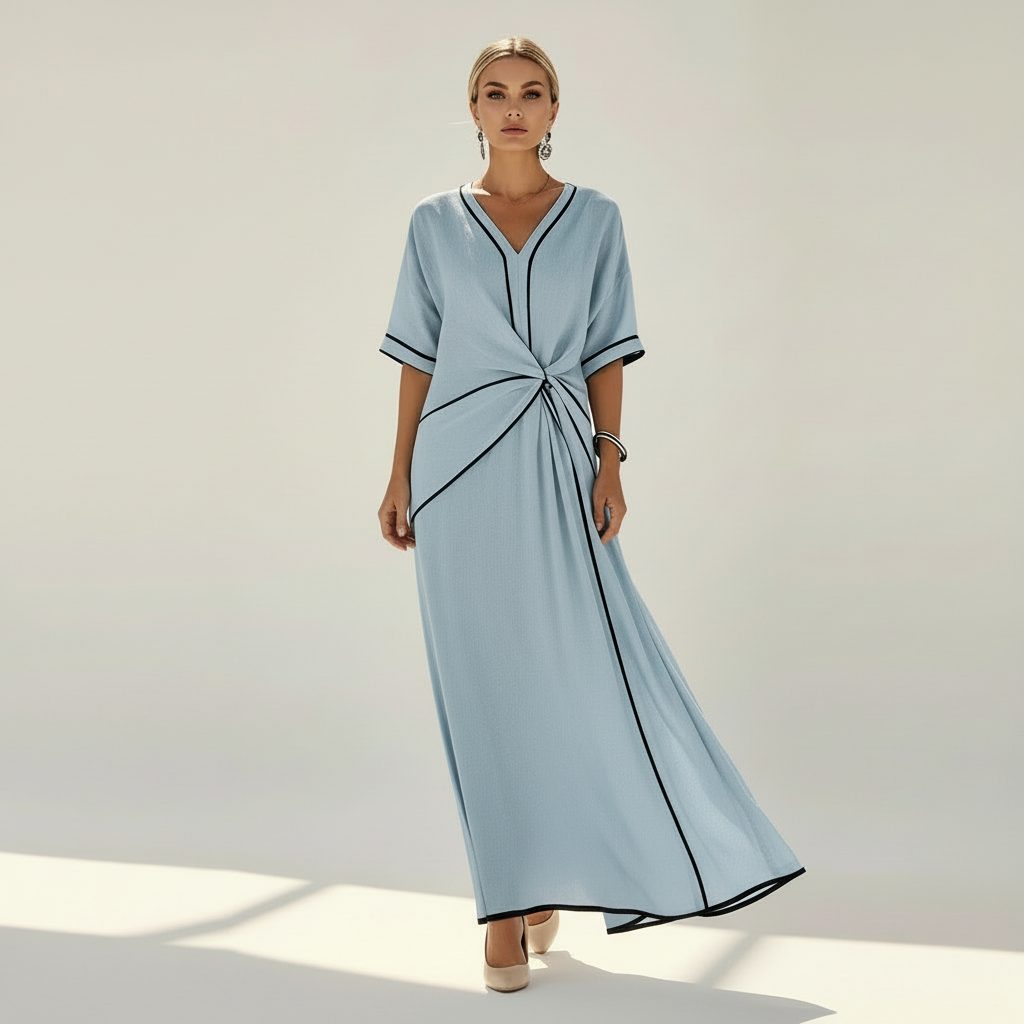 Women's Twist Front Maxi Dress – Formal Occasion Dress