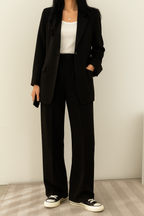 Women's Tailored Blazer Set – Double-Breasted Pants Suit