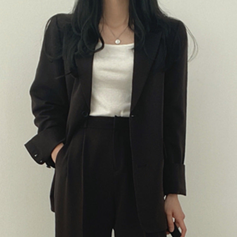 Women's Tailored Blazer Set – Double-Breasted Pants Suit