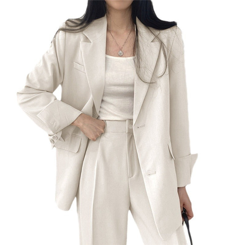 Women's Tailored Blazer Set – Double-Breasted Pants Suit