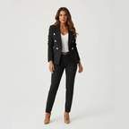 Women's Double-Breasted Pants Suit – Office Blazer Set