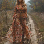 Paisley | Boho Ruffle Maxi Dress