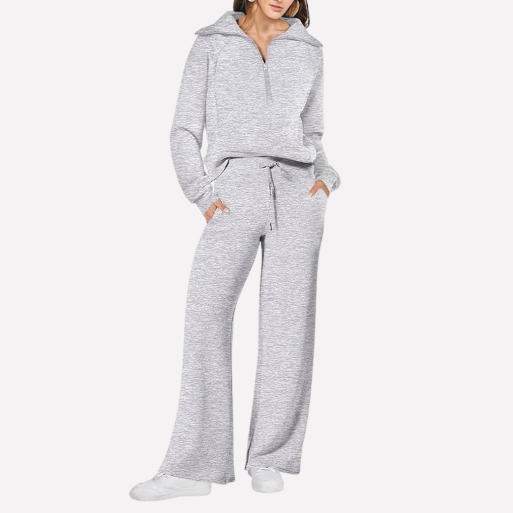 Women's Wide Leg Travel Set – Relaxed Top Matching Pants Set