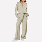 Women's Wide Leg Travel Set – Relaxed Top Matching Pants Set