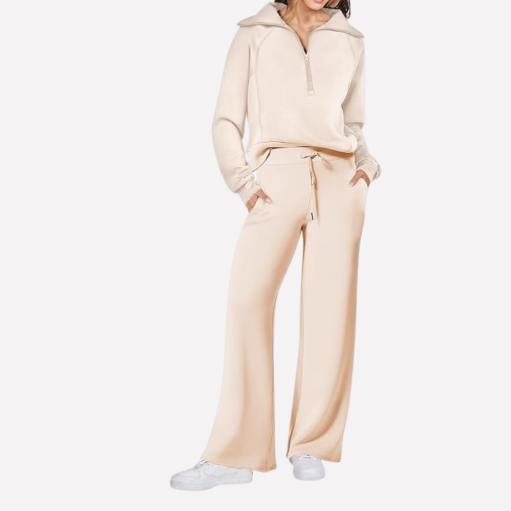 Women's Wide Leg Travel Set – Relaxed Top Matching Pants Set