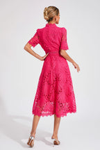 Women's Wedding Guest Dress – Lace Midi Dress
