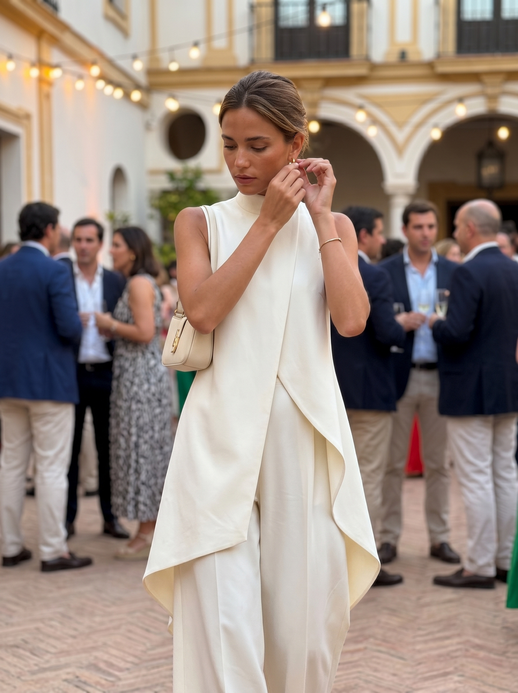 Women's Asymmetrical Wide Leg Jumpsuit – Flowy Formal Occasion Jumpsuit
