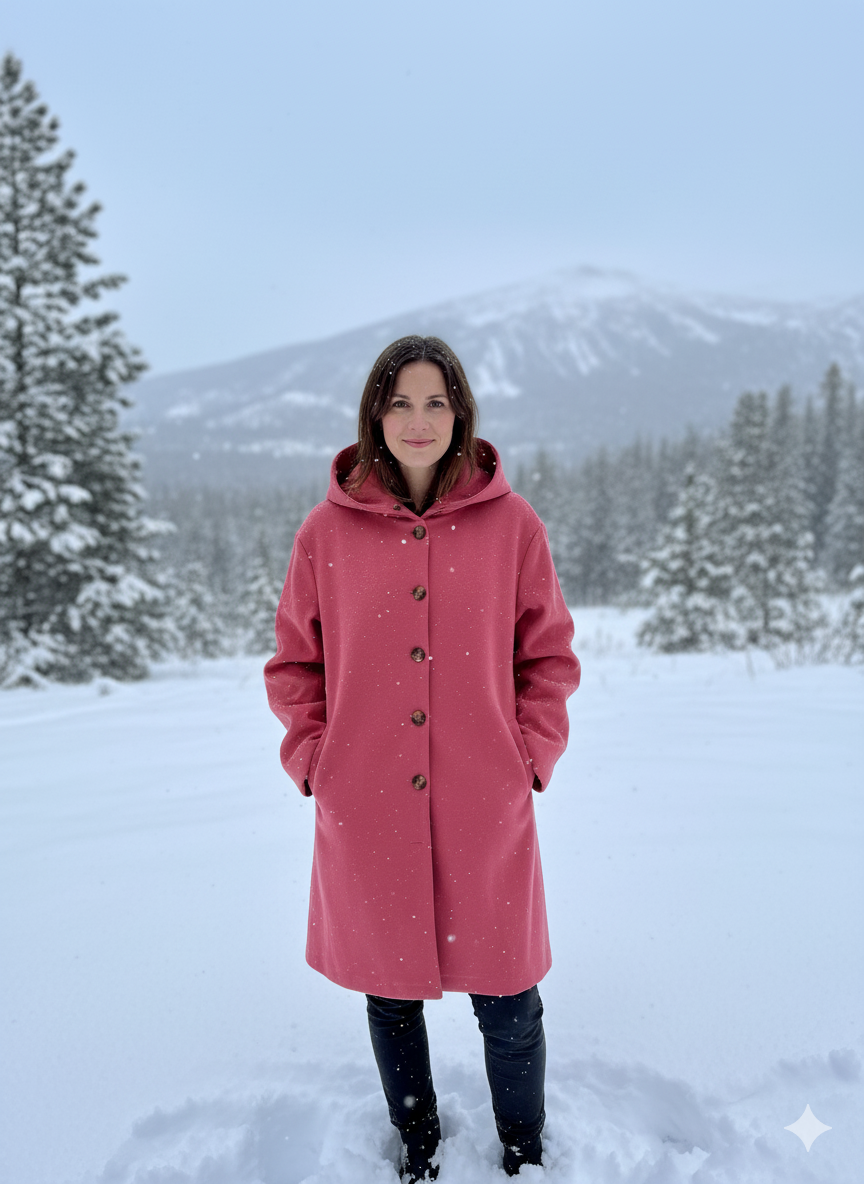 Women's Hooded Longline Coat – Windproof Lightweight Transitional Coat
