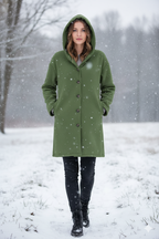 Women's Hooded Longline Coat – Windproof Lightweight Transitional Coat