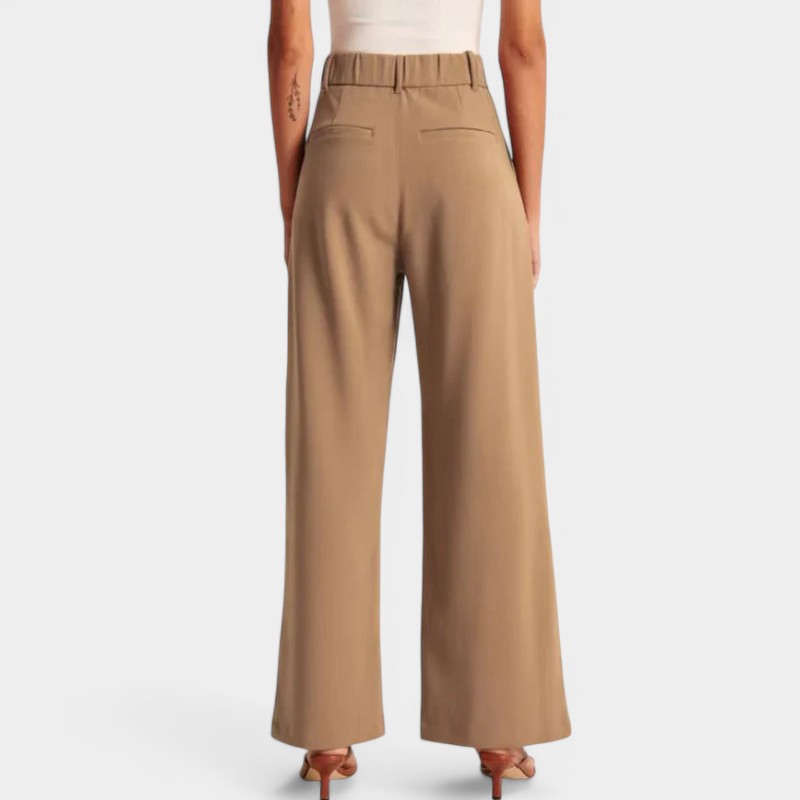 Women's Flowy Wide Leg Trousers – High Waist Everyday Dress Pants