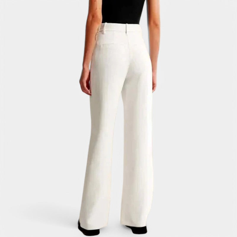 Women's Flowy Wide Leg Trousers – High Waist Everyday Dress Pants