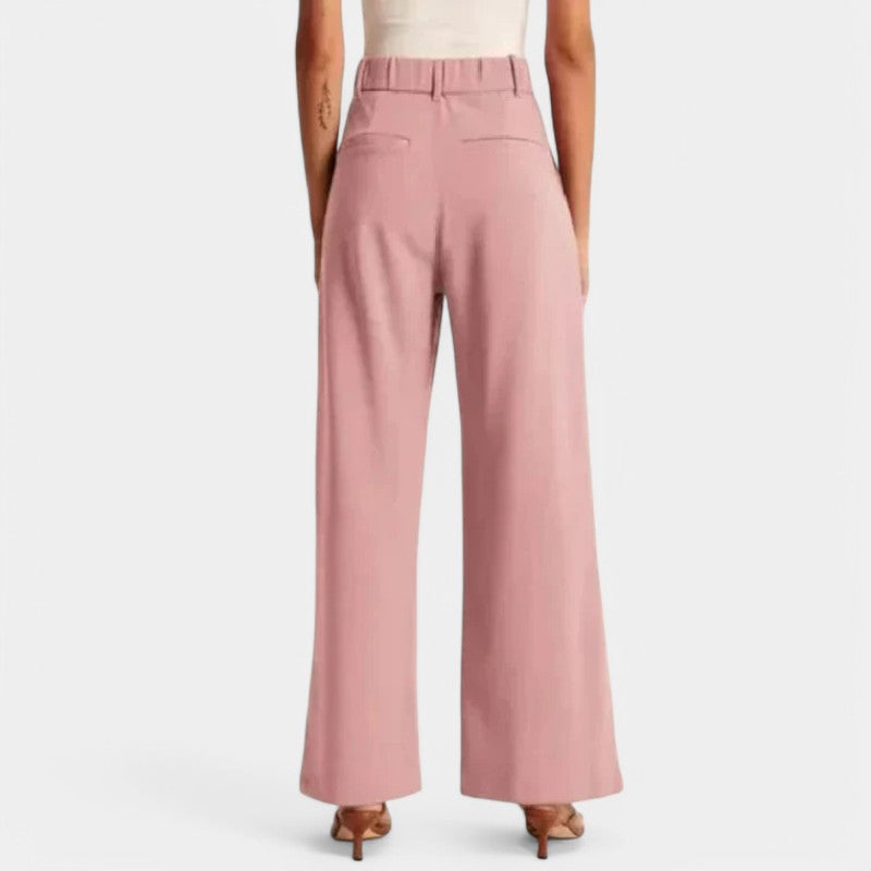 Women's Flowy Wide Leg Trousers – High Waist Everyday Dress Pants