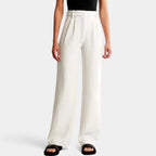 Women's Flowy Wide Leg Trousers – High Waist Everyday Dress Pants
