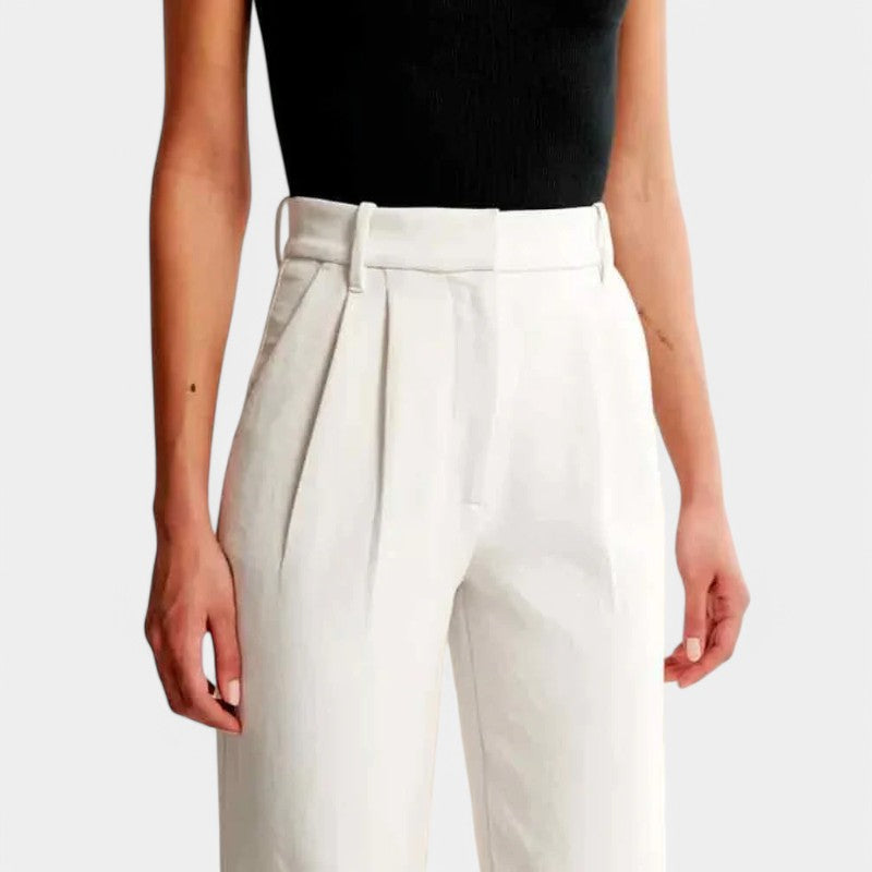 Women's Flowy Wide Leg Trousers – High Waist Everyday Dress Pants