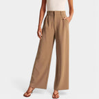 Women's Flowy Wide Leg Trousers – High Waist Everyday Dress Pants