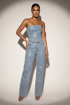 Women's Strapless Pants Set – Glitter Party Set