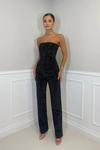 Women's Strapless Pants Set – Glitter Party Set