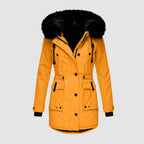 Women's Hooded Quilted Winter Coat – Waterproof Padded Longline Jacket