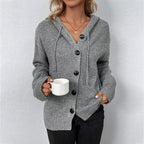 Women's Button Front Cardigan – Classic Long Sleeve Cardigan