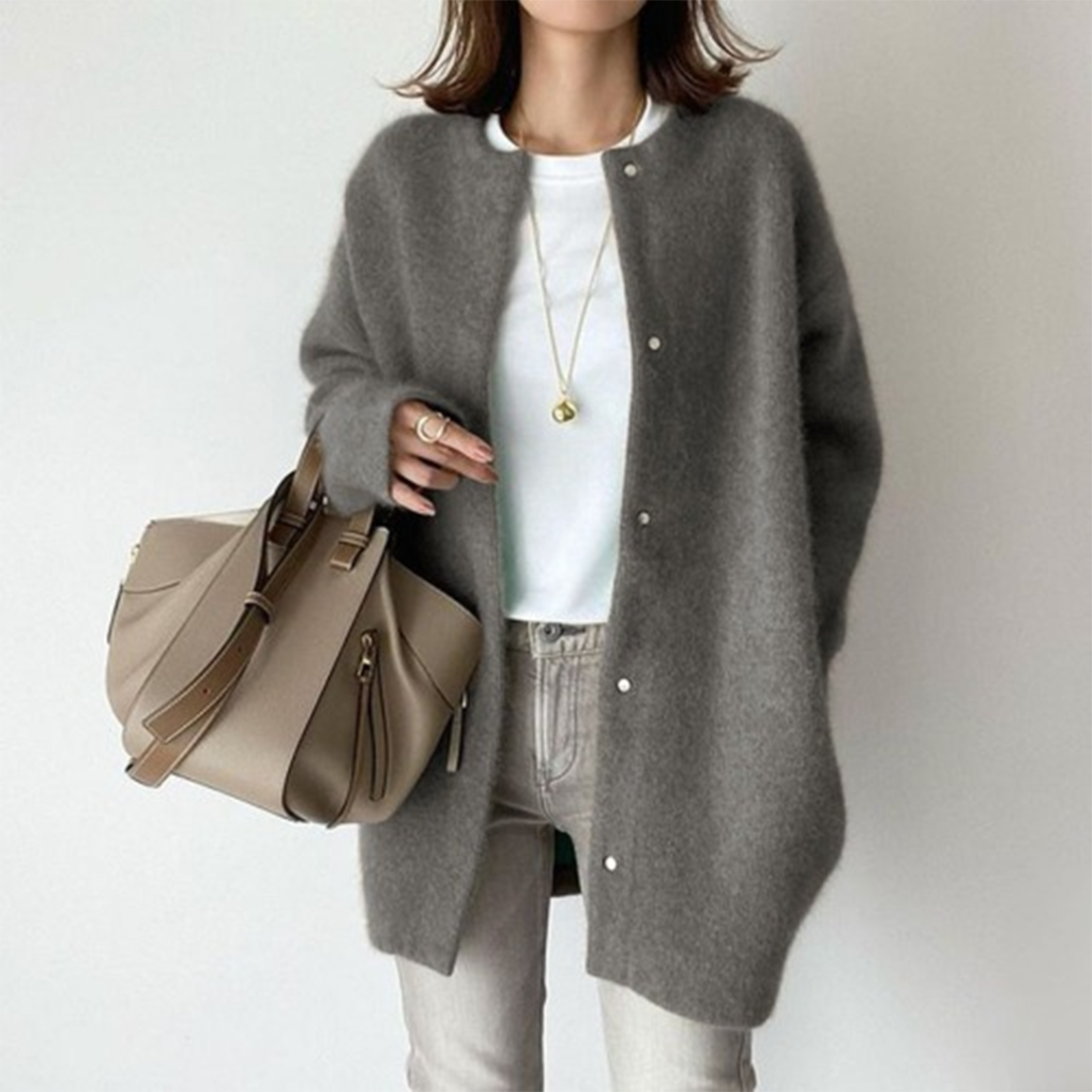 Women's Relaxed Pocket Cardigan – Long Sleeve Everyday Cardigan
