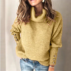 Women's Lightweight Turtleneck Sweater – Fine Knit Long Sleeve Pullover
