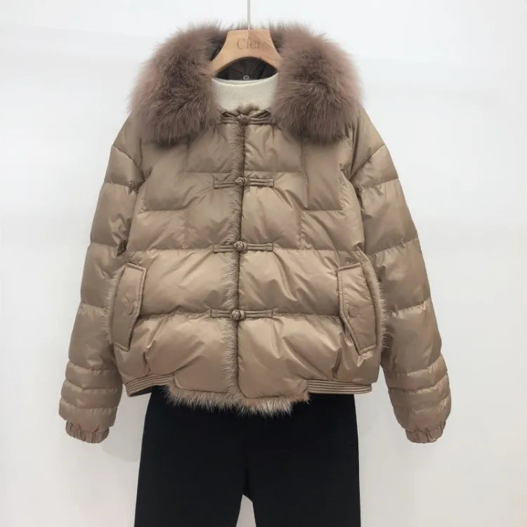 Women's Oversized Puffer Jacket – Relaxed Vintage Winter Jacket