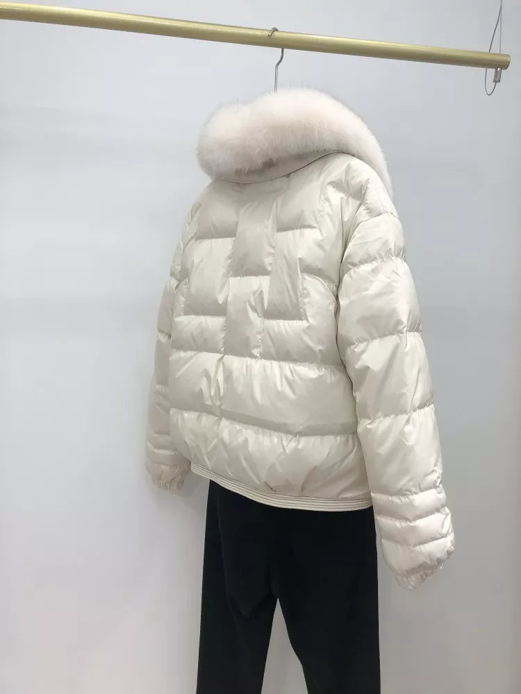 Women's Oversized Puffer Jacket – Relaxed Vintage Winter Jacket