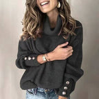 Women's Lightweight Turtleneck Sweater – Fine Knit Long Sleeve Pullover