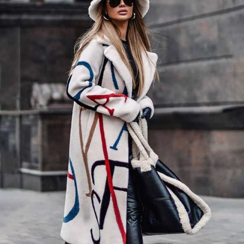 Women's Oversized Winter Coat – Long Statement Cold Weather Jacket