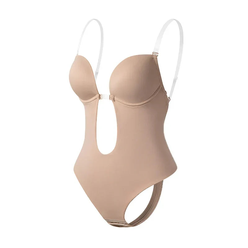 Women's Backless Support Bodysuit – Low Back Seamless Shaping Bodysuit