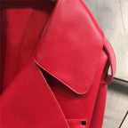 Women's Cropped Faux Leather Jacket – Retro Zip-Up Biker Jacket