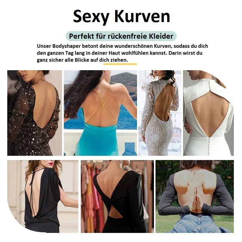 Women's Backless Support Bodysuit – Low Back Seamless Shaping Bodysuit