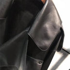Women's Cropped Faux Leather Jacket – Retro Zip-Up Biker Jacket