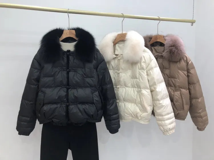 Women's Oversized Puffer Jacket – Relaxed Vintage Winter Jacket
