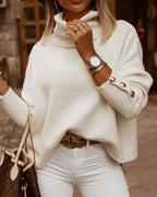 Women's Turtleneck Sweater – Fitted Long Sleeve Knit Sweater