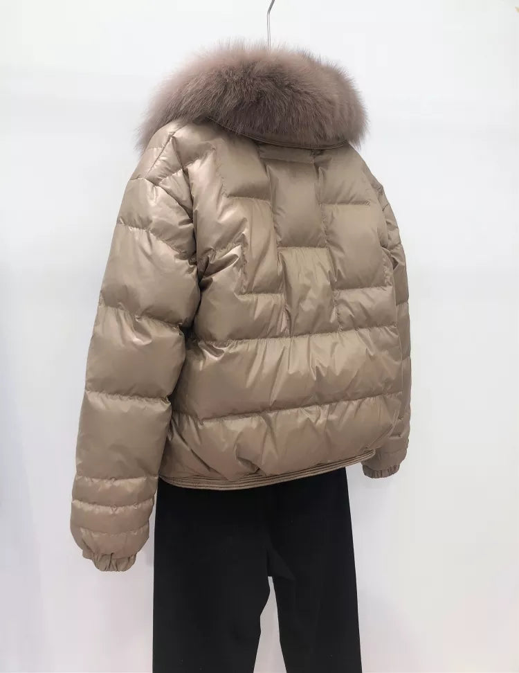 Women's Oversized Puffer Jacket – Relaxed Vintage Winter Jacket
