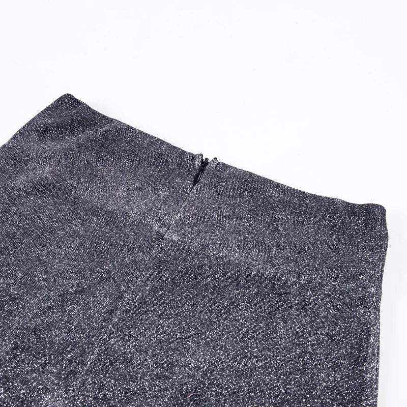 Women's Glitter Wide Leg Pants – High Waist Sparkly Party Trousers