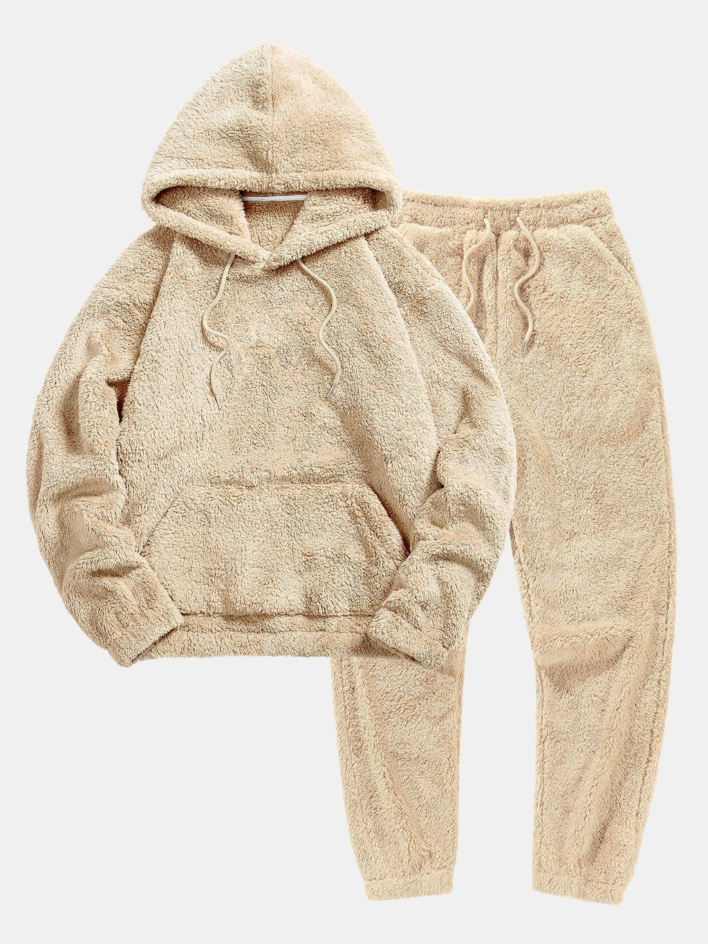 Women's Teddy Fleece Set – Hooded Jogger Lounge Set