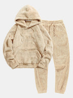 Women's Teddy Fleece Set – Hooded Jogger Lounge Set