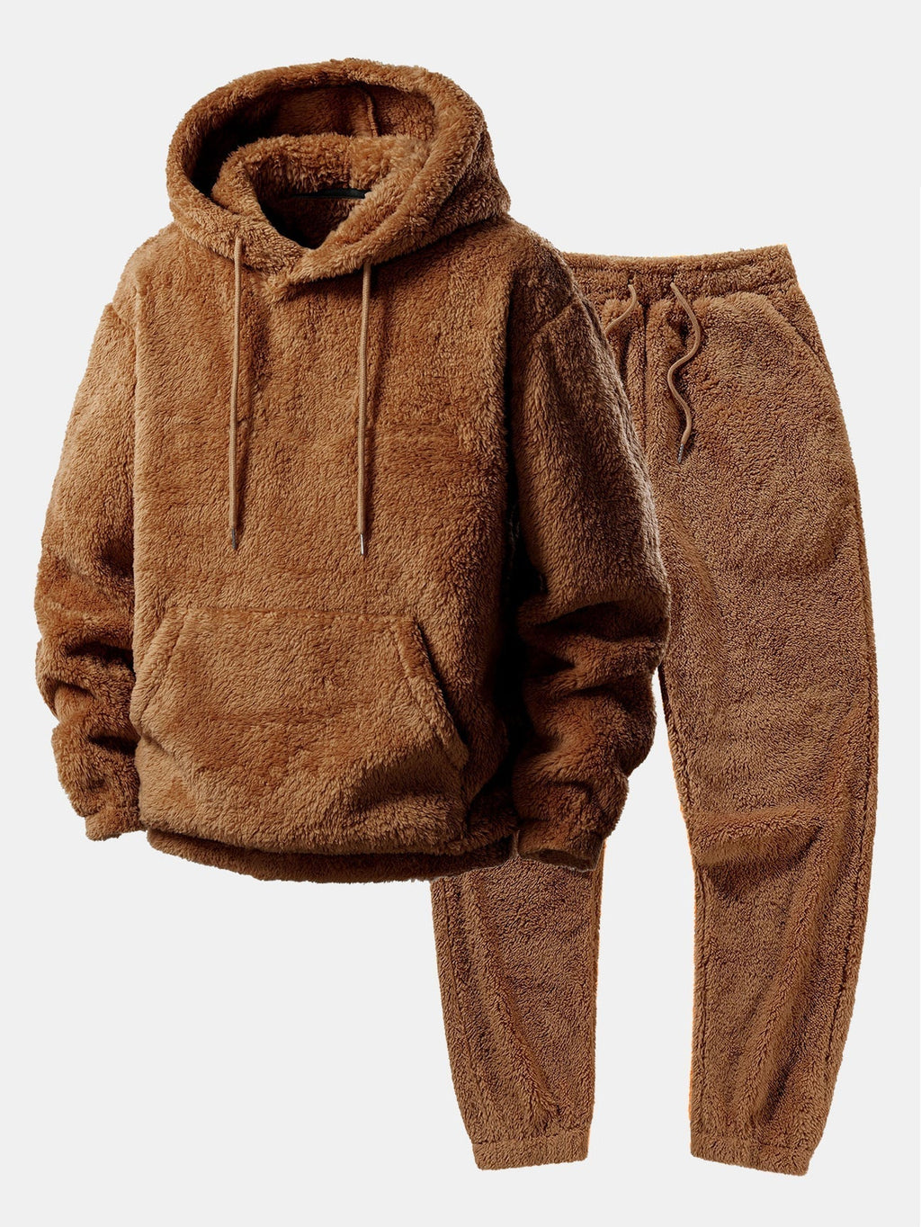 Women's Teddy Fleece Set – Hooded Jogger Lounge Set