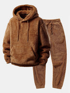Women's Teddy Fleece Set – Hooded Jogger Lounge Set