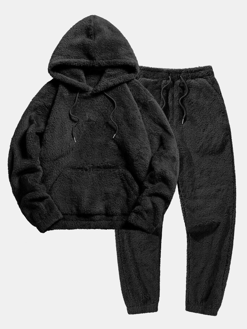 Women's Teddy Fleece Set – Hooded Jogger Lounge Set