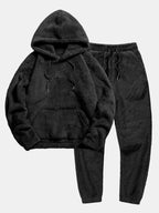 Women's Teddy Fleece Set – Hooded Jogger Lounge Set