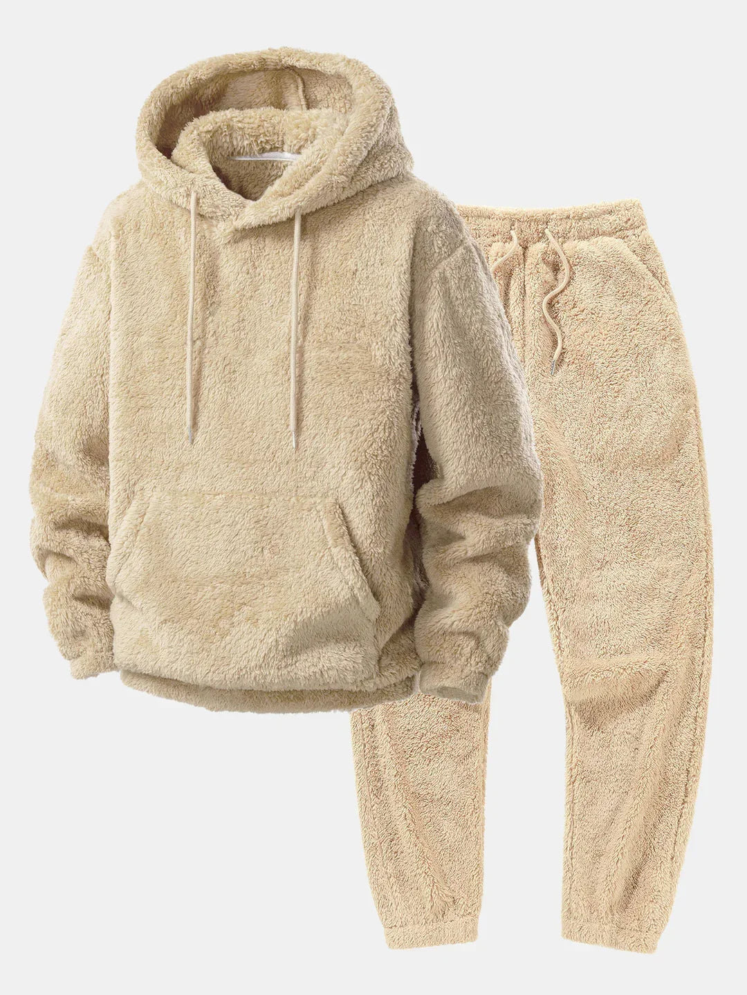 Women's Teddy Fleece Set – Hooded Jogger Lounge Set