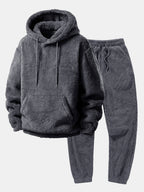 Women's Teddy Fleece Set – Hooded Jogger Lounge Set