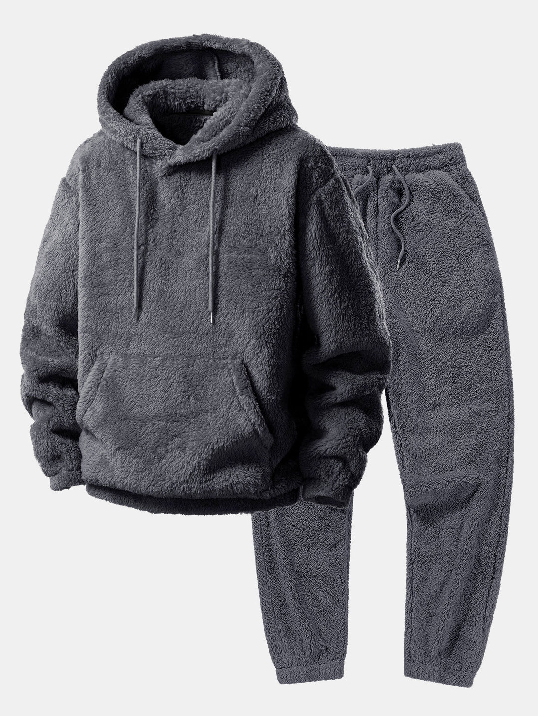 Women's Teddy Fleece Set – Hooded Jogger Lounge Set