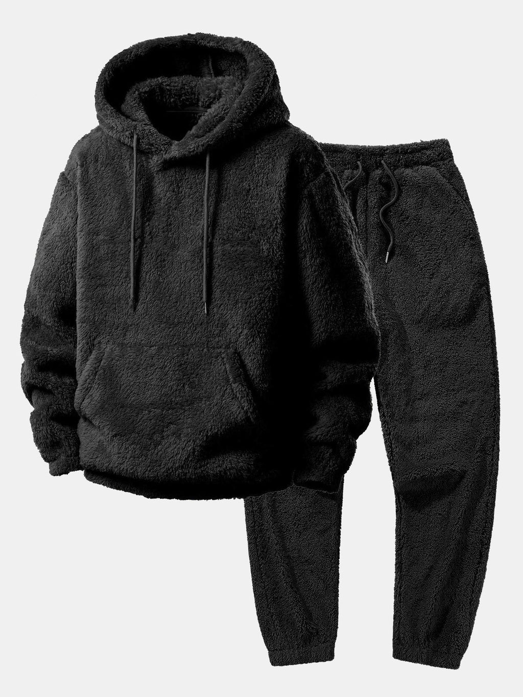 Women's Teddy Fleece Set – Hooded Jogger Lounge Set