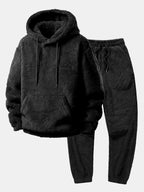 Women's Teddy Fleece Set – Hooded Jogger Lounge Set