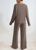 Women's V-Neck Knit Set – Soft Lounge Co-Ord